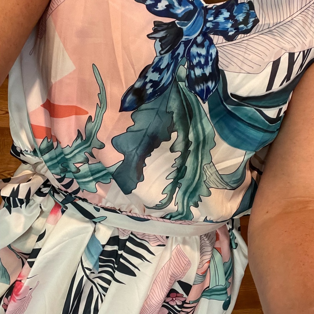 Tropical printed lightweight dress